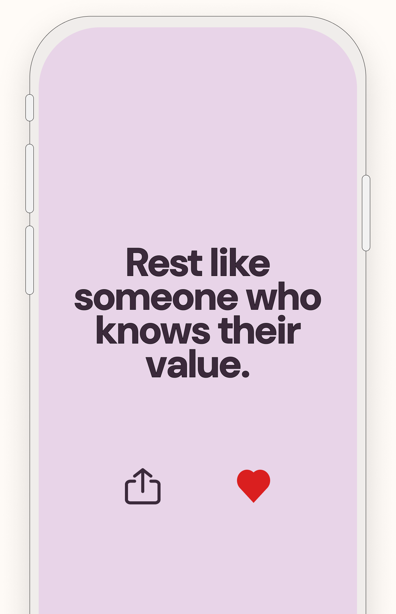 Glowy app showing a personalized affirmation